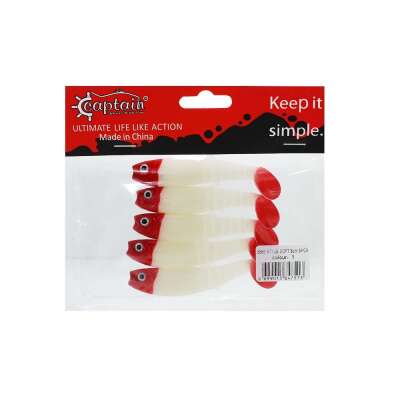Captain 3569 Style Soft 8cm Levrek Silikonu 5li Paket Suni Yem - 3