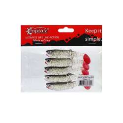 Captain 3569 Style Soft 8cm Levrek Silikonu 5li Paket Suni Yem - 6