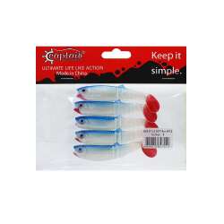 Captain 3569 Style Soft 8cm Levrek Silikonu 5li Paket Suni Yem - 7