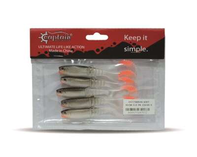 Captain 3571 Taifun Soft 10cm Levrek Silikonu 5li Paket Suni Yem - 3