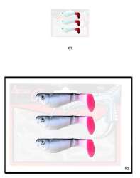 Captain 3573 Junior Killer Soft 5cm Levrek Silikonu 3lü Paket Suni Yem - 4