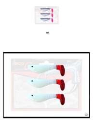 Captain 3573 Junior Killer Soft 5cm Levrek Silikonu 3lü Paket Suni Yem - 5