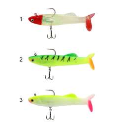 Captain 3575 Perfecto Soft 10cm Turna Silikonu 3lü Paket Suni Balık - Captain