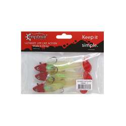 Captain 3575 Perfecto Soft 10cm Turna Silikonu 3lü Paket Suni Balık - 1