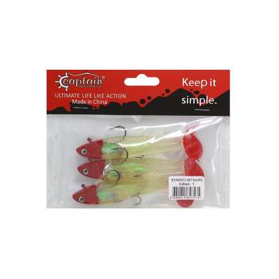 Captain 3575 Perfecto Soft 10cm Turna Silikonu 3lü Paket Suni Balık - 1