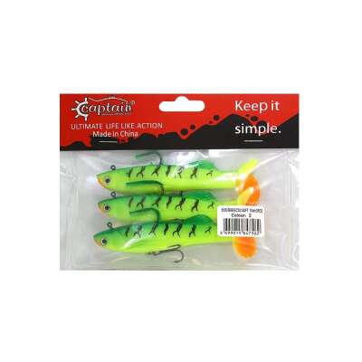 Captain 3575 Perfecto Soft 10cm Turna Silikonu 3lü Paket Suni Balık - 2