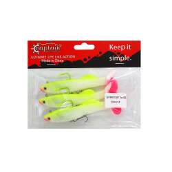 Captain 3575 Perfecto Soft 10cm Turna Silikonu 3lü Paket Suni Balık - 3