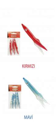 Captain 3580 Octopus Glitter 8cm Sübye 3lü Paket Suni Yem - 3