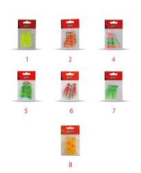 Captain 3594 Octopus Curly 6cm Ahtapot Sübye 5li Paket Suni Yem - Captain