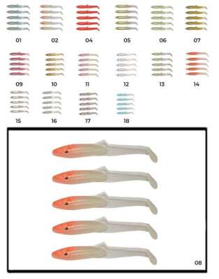 Captain 3595 Elegant 35cm Silikon Zargana 5li Paket Suni Yem - 29