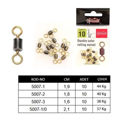 Captain 5007 Rulmanlı Fırdöndü 10lu Paket Black Gold - 1