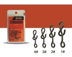 Captain 5019 Sahte Balık Klipsi Spiral 15li Paket Black Nikel - 1