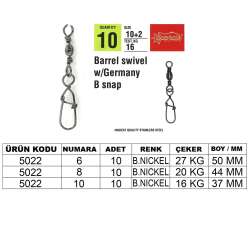 Captain 5022 Germany Klips 10lu Paket Black Nikel - Captain