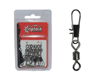 Captain 5023 Kilitli Klips İnox 10lu Paket Black Nikel - 1