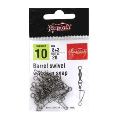 Captain 5025 İtalyan Klips 10lu Paket Black Nikel - 2