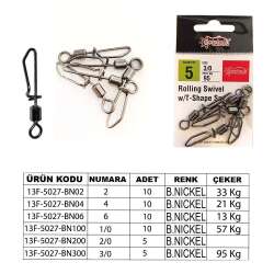 Captain 5027 Kilitli Klips Speed 10lu Paket Black Nikel - Captain