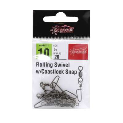 Captain 5032 Coastlock Klips 10lu Paket Black Nikel - 2