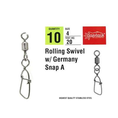 Captain 5036 Germany-A Klips 10lu Paket Black Nikel - 3