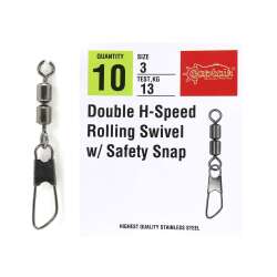 Captain 5037 Double Fırdöndülü Speed Klips 10lu Paket Black Nikel - 3