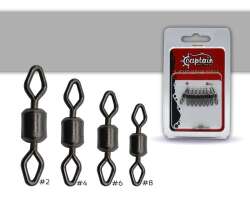 Captain 5080 Elmas Gözlü Fırdöndü 10lu Paket Black Nikel - 1