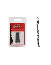 Captain 5095 3 Zincir Klips 5li Paket Black Nikel - Captain