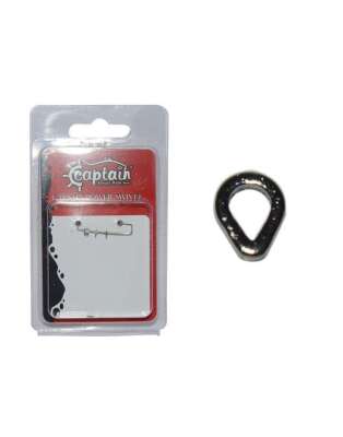 Captain 5144 Assist Halkası D-Halka 10lu Paket İnox Naturel - 2