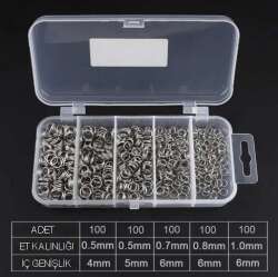 Captain 5164 Kaşık Halkası 500lü Mix Kutu Nikel - 3