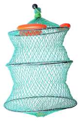 Captain 6612 File Livar Şamandralı Balık Sepeti 18mm Göz 40x60cm - Captain