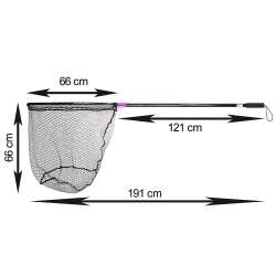 Captain 6783 Kepçe Tek Parça 120cm Alüminyum Saplı 70x60cm Rubber Tor - Captain