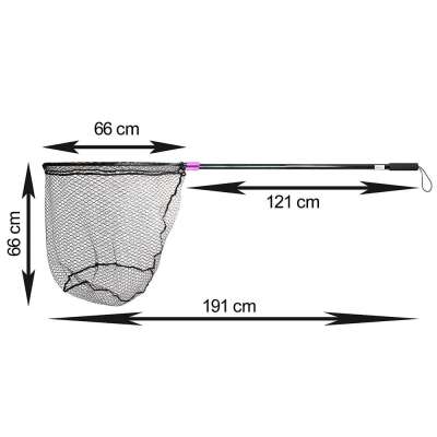 Captain 6783 Kepçe Tek Parça 120cm Alüminyum Saplı 70x60cm Rubber Tor - 1