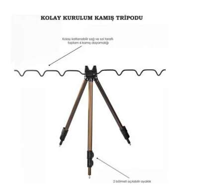 Captain 6803 Tripod Alüminyum Teleskobik 3lü Kamış Sehpası 120cm - 3