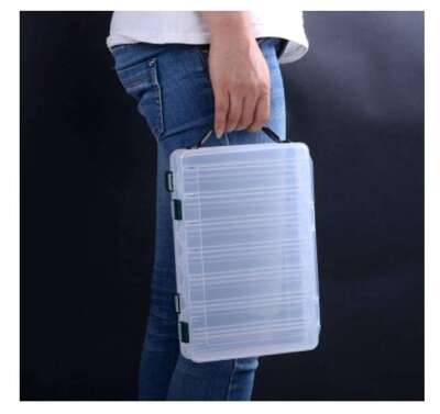 Captain 7225 Sahte Balık Kutusu 14 Gözlü 27x17x355cm - 5