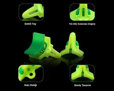 Captain 7684 Üçlü İğne Koruyucu Karabinalı Aparat 10lu Paket - 4