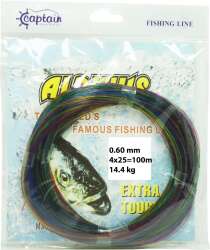 Captain Alpinus Poşet Misina 4x25 Bağlantılı 100mt Ebruli - 3