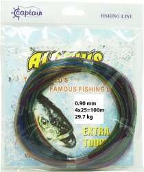 Captain Alpinus Poşet Misina 4x25 Bağlantılı 100mt Ebruli - 6