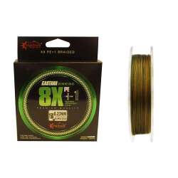 Captain Castana Sinking 8X+1 Silicone Coating İp Misina 150mt Camoo - Captain