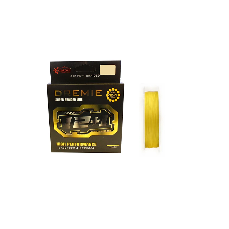 Captain Dremie Rounder 12+1 Spin İp Misina 150mt Yellow - 1