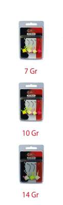 Captain Jig Head Bastet 4lü Mix Set Kesik Kafa Jig Head - 4