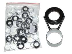 Captain Kamış Yedek Porselen Halka 20li Paket Nikel Renk - 1