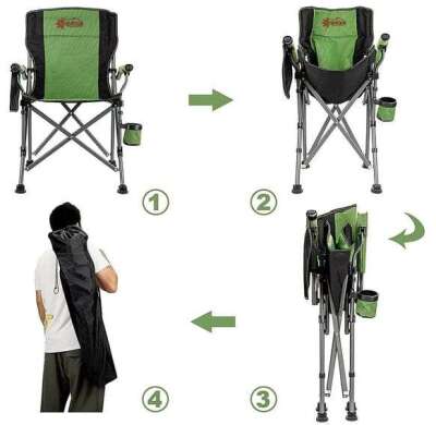 Captain Kamp Sandalyesi İthal Pro Katlanır Bardaklı Koltuk - 3