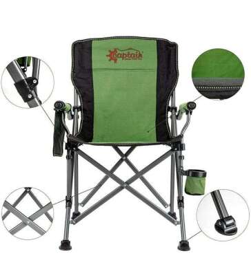 Captain Kamp Sandalyesi İthal Pro Katlanır Bardaklı Koltuk - 4