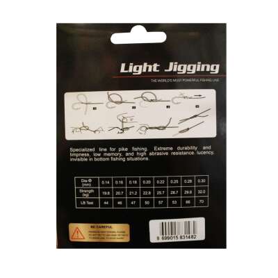 Captain Light Jigging 12X Ultra PE 12 Örgü Jig İpi 300mt Multi Color - 4