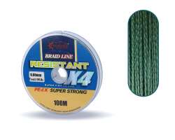 Captain Resistant PE 4 Kat İp Misina 100mt Yeşil - Captain