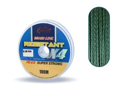 Captain Resistant PE 4 Kat İp Misina 100mt Yeşil - 8