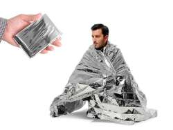 Captain SOS Blanket 7404 Acil Durum İçin Termal Battaniye Metalize Isı Yalıtımlı 160x210cm - Captain