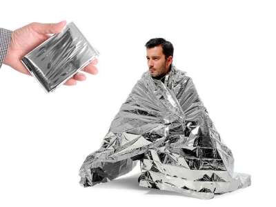 Captain SOS Blanket 7404 Acil Durum İçin Termal Battaniye Metalize Isı Yalıtımlı 160x210cm - 1