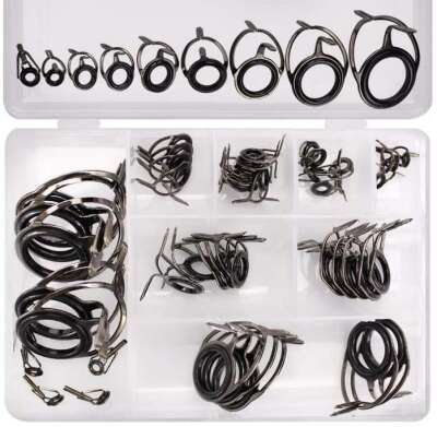 Captain Spin Kamış Halka Seti İki Ayaklı Porselen 85li Kutu 6-8-10-12-16-20-25-30mm - 1