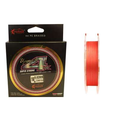 Captain Upgrade Aji PE 4X Slicone Coating İp Misina 150mt Pink White - 1