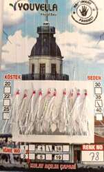 Çinekop Çaparisi UV-GLOW Simli 10 İğneli Kolay Açılan Çapari 025mm Beden x 035mm Köstek - 8