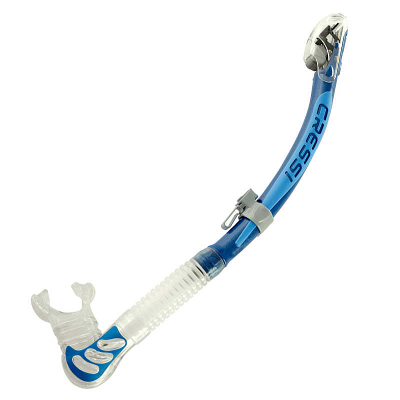 Cressi Alpha Ultra Dry Şnorkel CLEAR-BLUE-LIGHT BLUE 